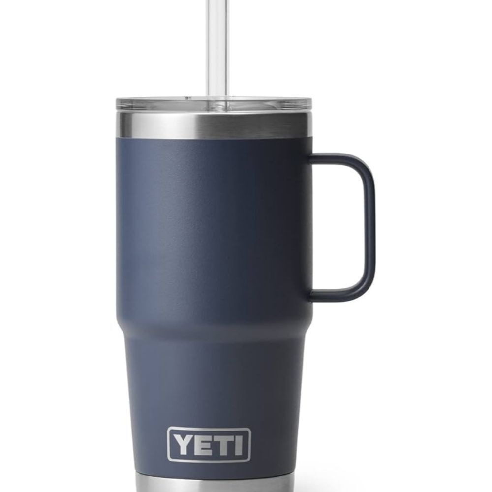 YETI Rambler 25oz Mug w/Straw Lid- Navy
